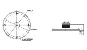Адаптер для настенного кронштейна RVi-1BA-1 white
