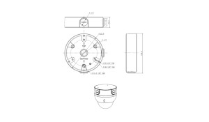 Монтажная коробка для камер видеонаблюдения RVi-1BMB-4 white